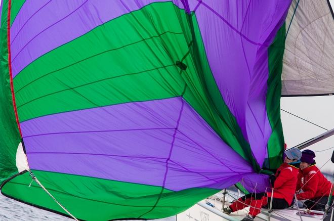 Kite drop on School's Out - Australian Women’s Keelboat Regatta ©  Bruno Cocozza